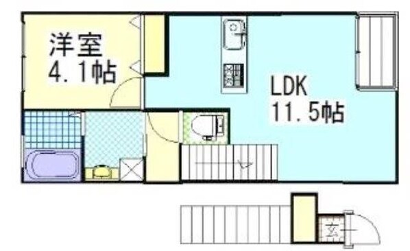 ラック南方の物件間取画像